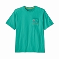 M’s Line Logo Ridge Stripe Organic Pocket T-Shirt