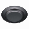 メタリックブラックコート 丸形カレー皿